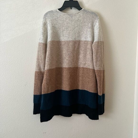 Ann Taylor sweater pullover womens size S colorblock v neck - Picture 3 of 4